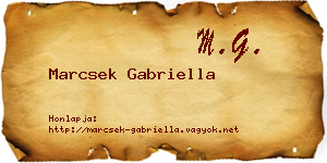 Marcsek Gabriella névjegykártya
